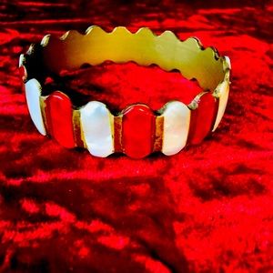 Red White and Gold Bracelet Made in India